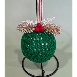 Handmade Crocheted Christmas Ornament Ball Bauble Tree Decoration   CO13